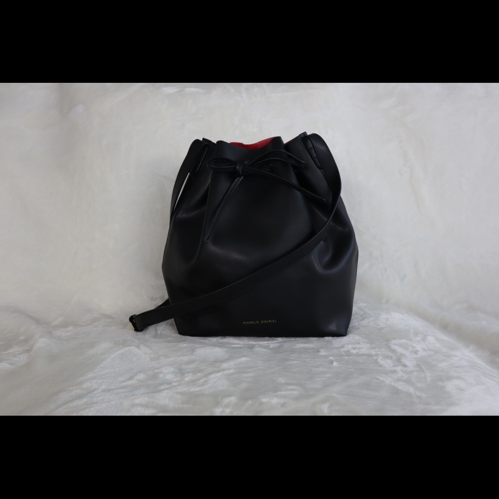 Mansur Gavriel black bucket bag